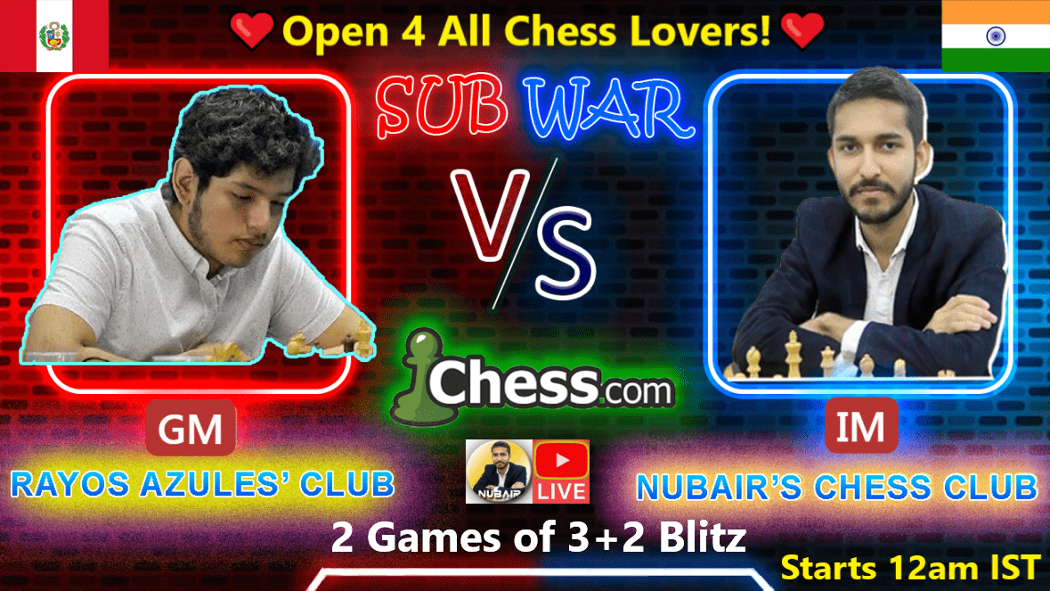 Subs Battle with GM Jose Martinez Chess Club - Open 4 Everyone!