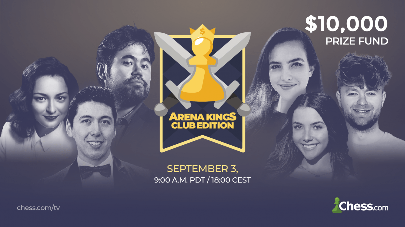 Chess.com Announces Special Arena Kings: Club Edition On Sept. 3
