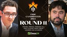 FIDE Candidates 2024 Rd 11 | Can Hikaru, Pragg, Fabiano Catch Leaders Ian & Gukesh?